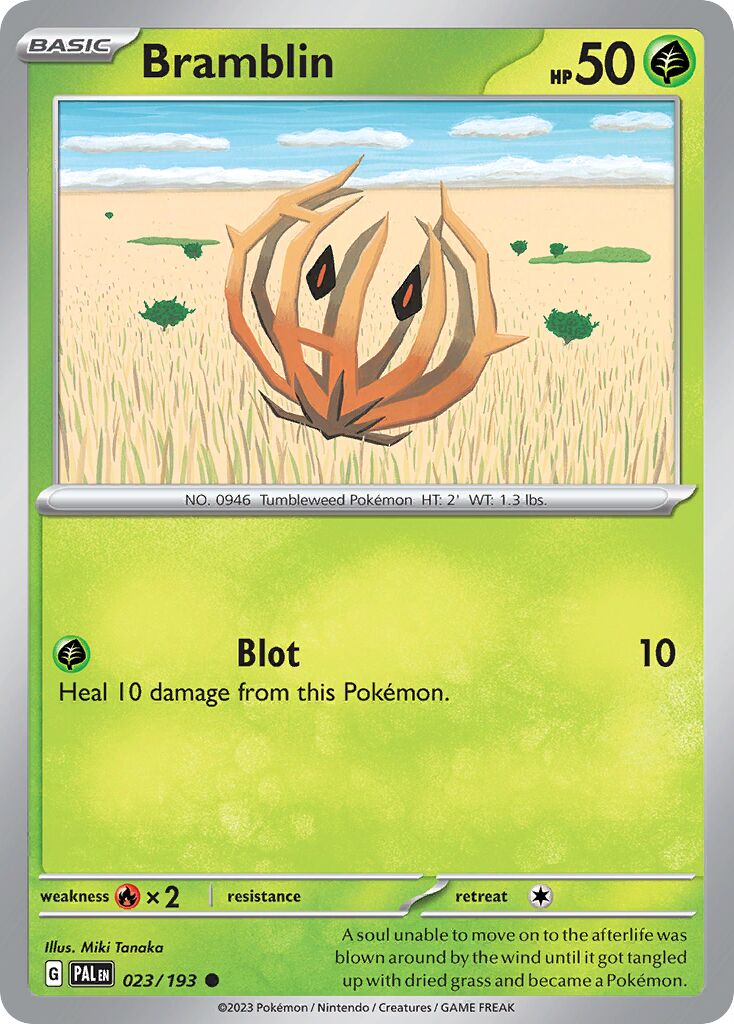 Bramblin 023/279 — Paldea Evolved (English Pokémon TCG card)