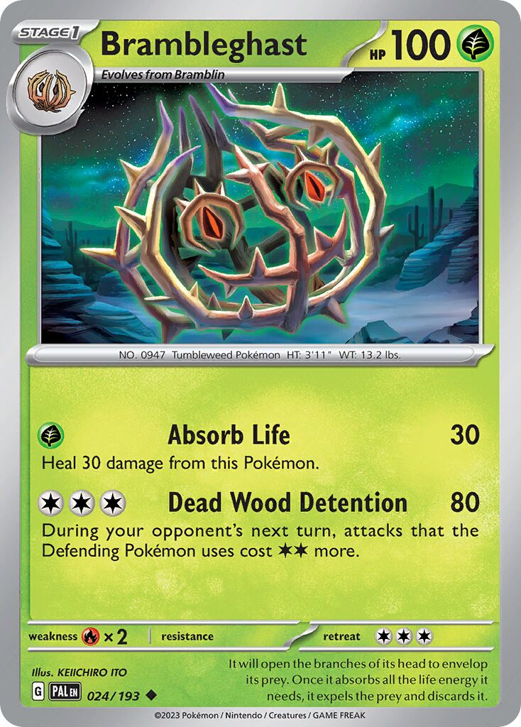 Brambleghast 024/279 — Paldea Evolved (English Pokémon TCG card)