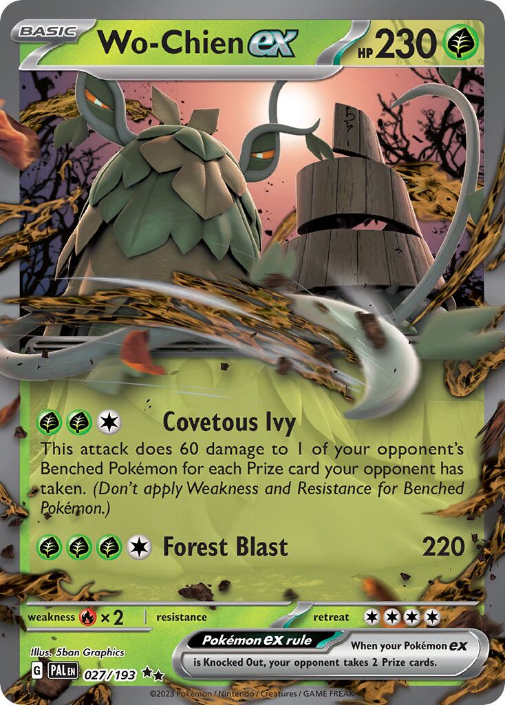 Wo-Chien ex 027/279 — Paldea Evolved (English Pokémon TCG card)