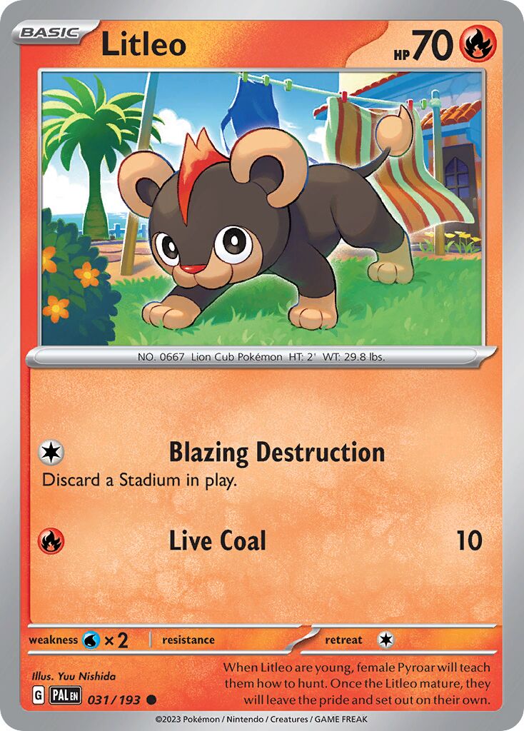 Litleo 031/279 — Paldea Evolved (English Pokémon TCG card)