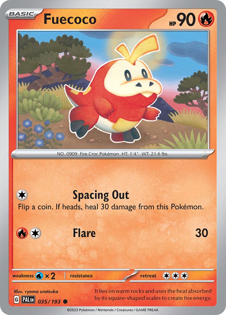 Fuecoco 035/279 — Paldea Evolved (English Pokémon TCG card)