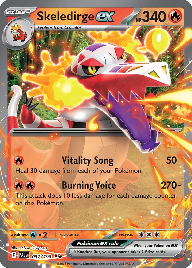 Skeledirge ex 037/279 — Paldea Evolved (English Pokémon TCG card)