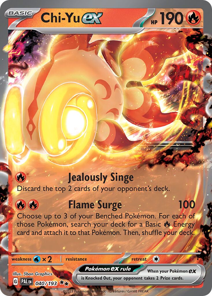 Chi-Yu ex 040/279 — Paldea Evolved (English Pokémon TCG card)