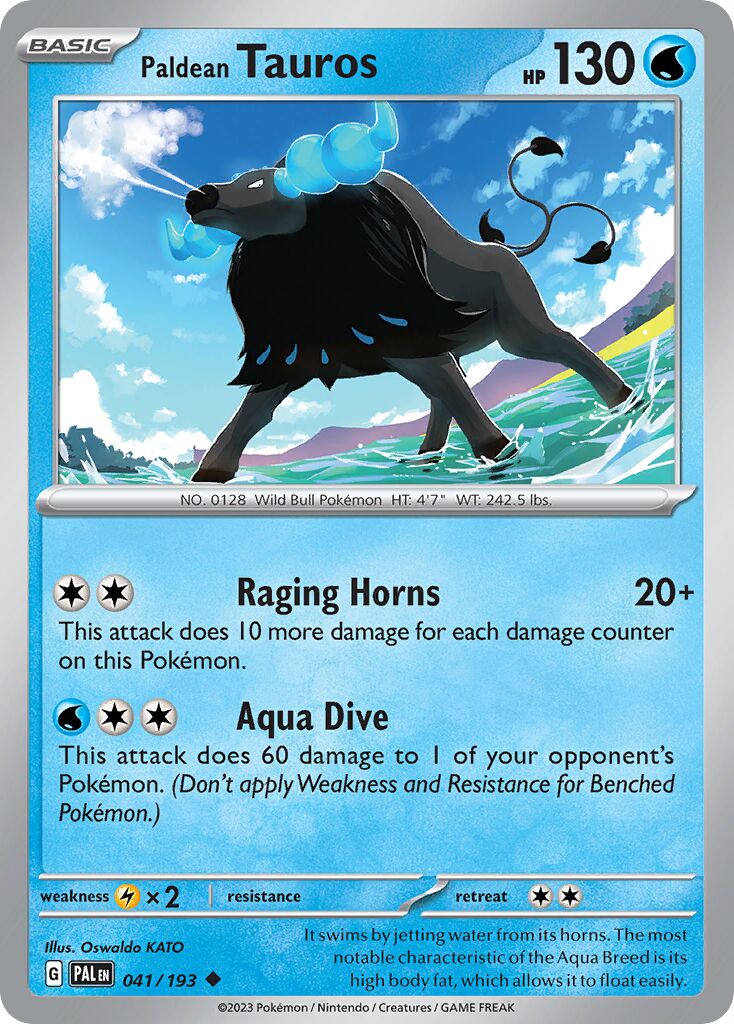 Paldean Tauros 041/279 — Paldea Evolved (English Pokémon TCG card)