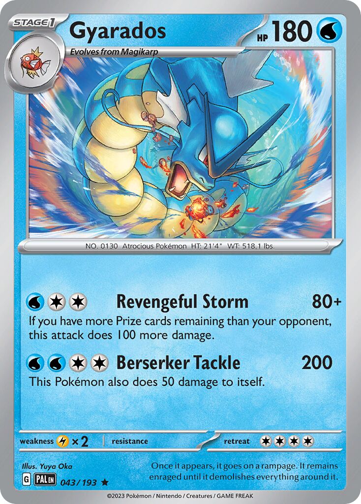Gyarados 043/279 — Paldea Evolved (English Pokémon TCG card)