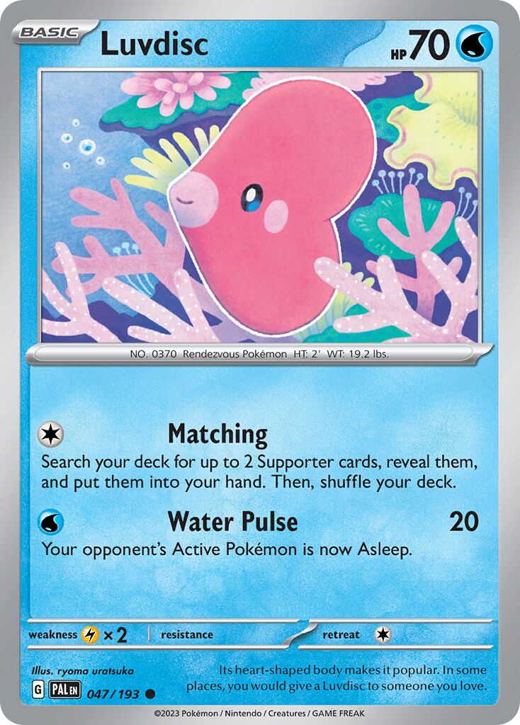 Luvdisc 047/279 — Paldea Evolved (English Pokémon TCG card)