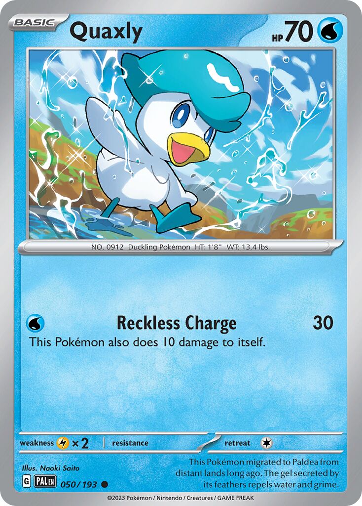 Quaxly 050/279 — Paldea Evolved (English Pokémon TCG card)