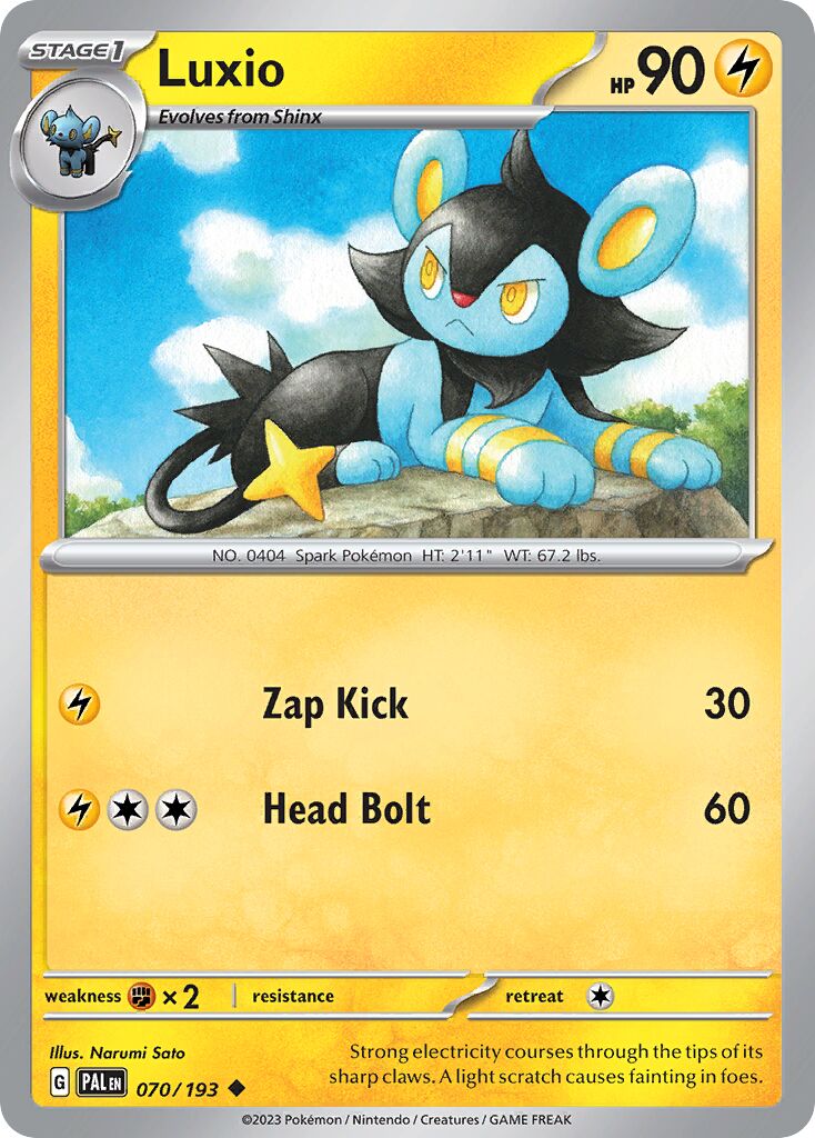 Luxio 070/279 — Paldea Evolved (English Pokémon TCG card)