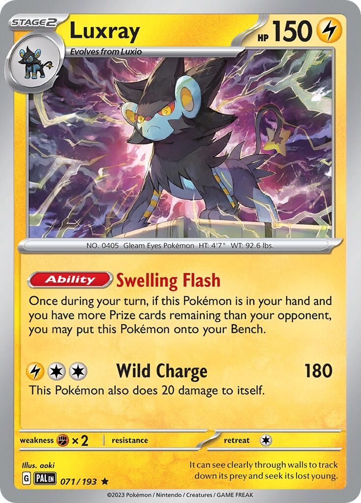 Luxray 071/279 — Paldea Evolved (English Pokémon TCG card)