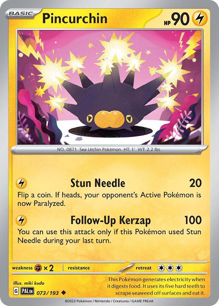 Pincurchin 073/279 — Paldea Evolved (English Pokémon TCG card)