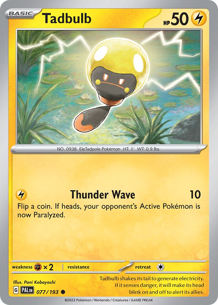 Tadbulb 077/279 — Paldea Evolved (English Pokémon TCG card)