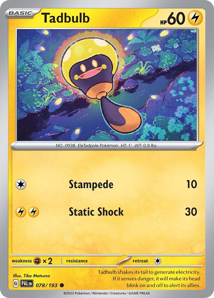 Tadbulb 078/279 — Paldea Evolved (English Pokémon TCG card)
