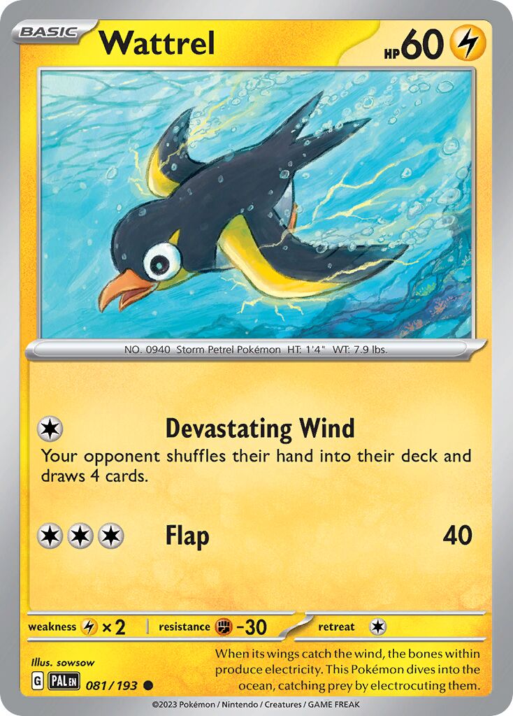 Wattrel 081/279 — Paldea Evolved (English Pokémon TCG card)