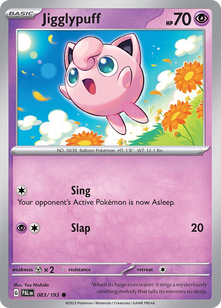 Jigglypuff 083/279 — Paldea Evolved (English Pokémon TCG card)