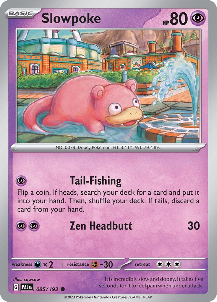 Slowpoke 085/279 — Paldea Evolved (English Pokémon TCG card)