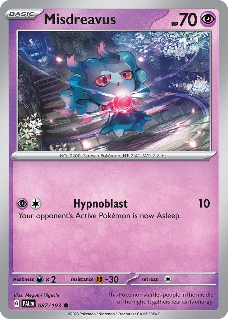Misdreavus 087/279 — Paldea Evolved (English Pokémon TCG card)