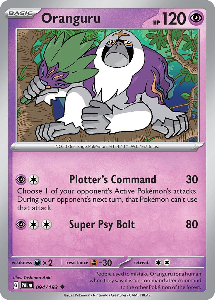 Oranguru 094/279 — Paldea Evolved (English Pokémon TCG card)