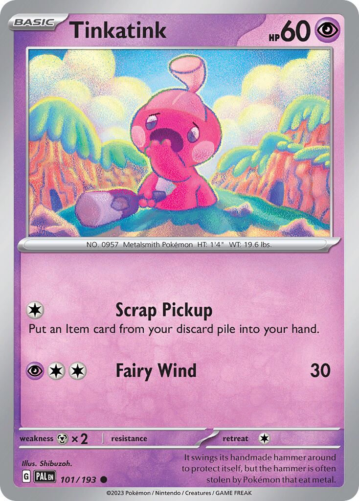 Tinkatink 101/279 — Paldea Evolved (English Pokémon TCG card)