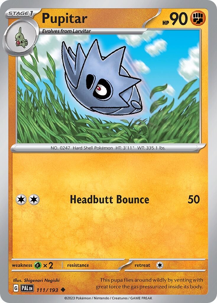 Pupitar 111/279 — Paldea Evolved (English Pokémon TCG card)