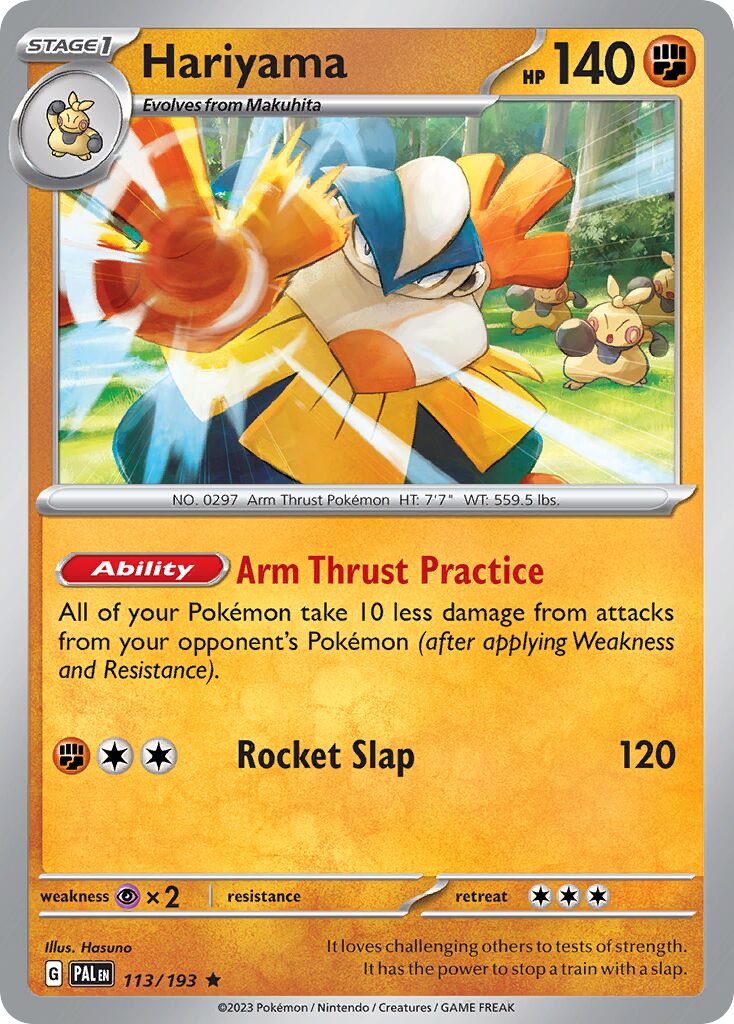 Hariyama 113/279 — Paldea Evolved (English Pokémon TCG card)
