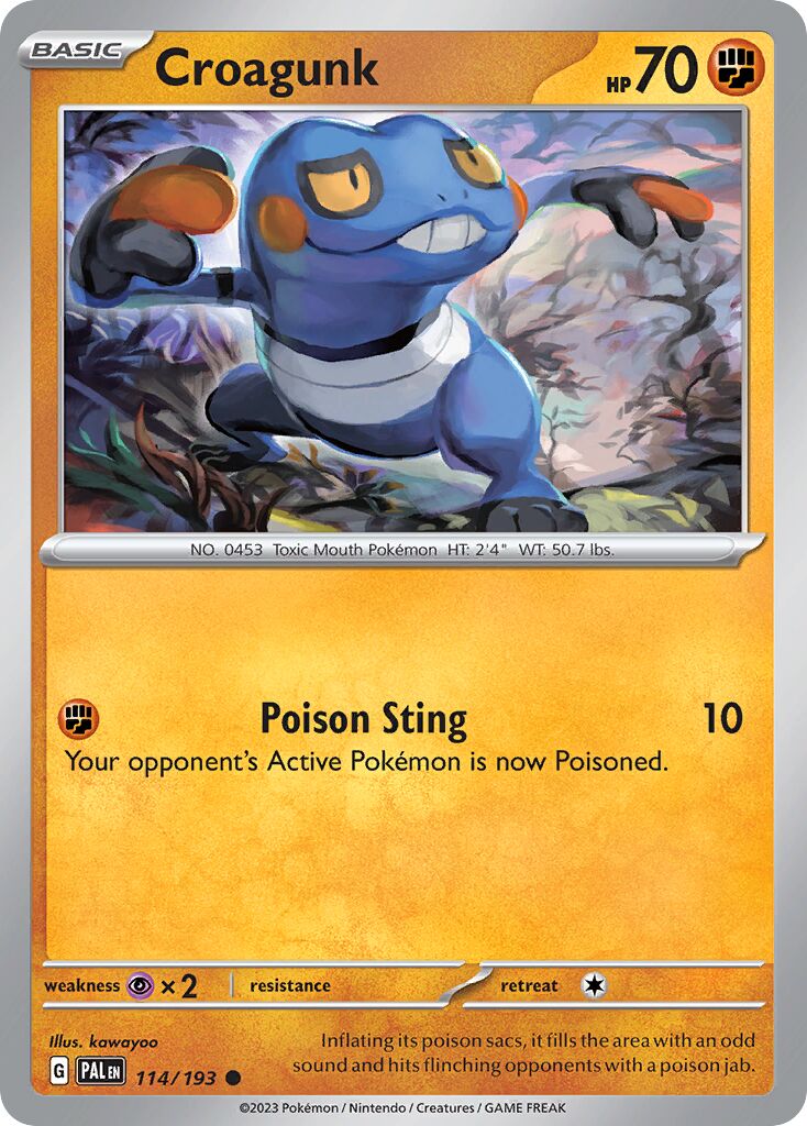 Croagunk 114/279 — Paldea Evolved (English Pokémon TCG card)