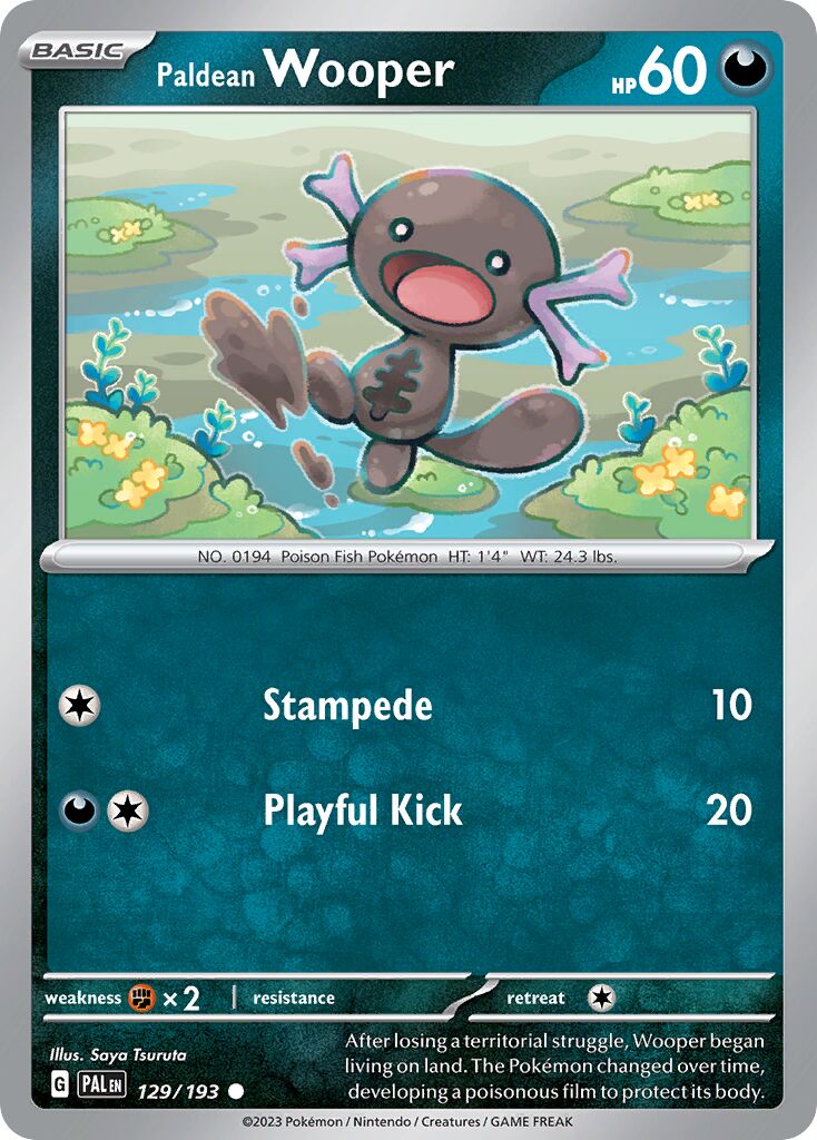 Paldean Wooper 129/279 — Paldea Evolved (English Pokémon TCG card)