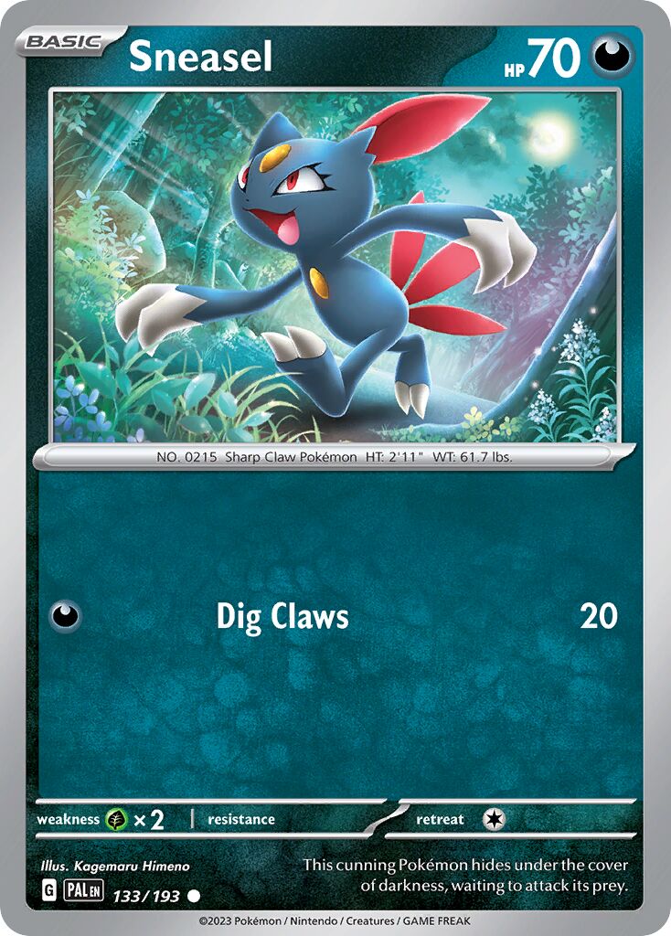 Sneasel 133/279 — Paldea Evolved (English Pokémon TCG card)