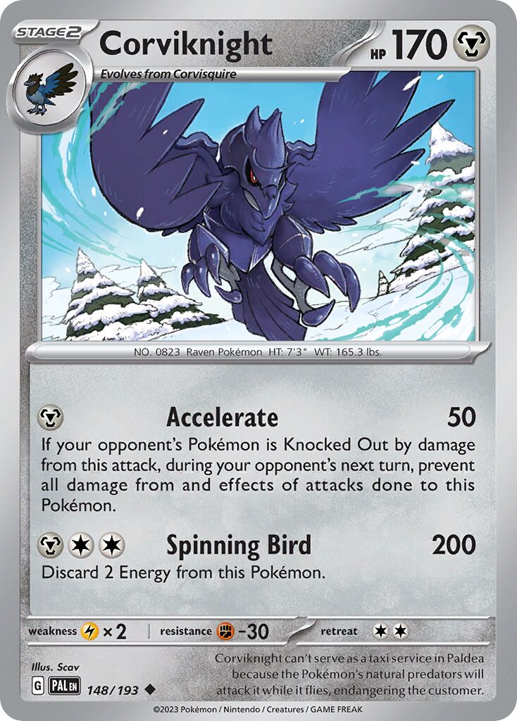 Corviknight 148/279 — Paldea Evolved (English Pokémon TCG card)