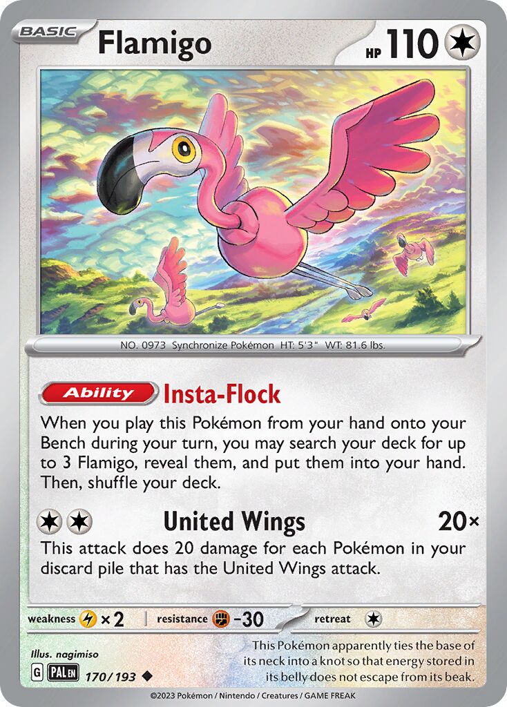 Flamigo 170/279 — Paldea Evolved (English Pokémon TCG card)