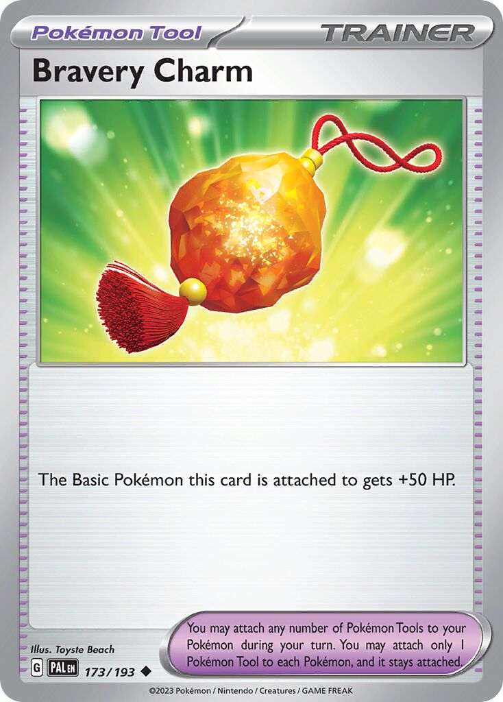 Bravery Charm 173/279 — Paldea Evolved (English Pokémon TCG card)