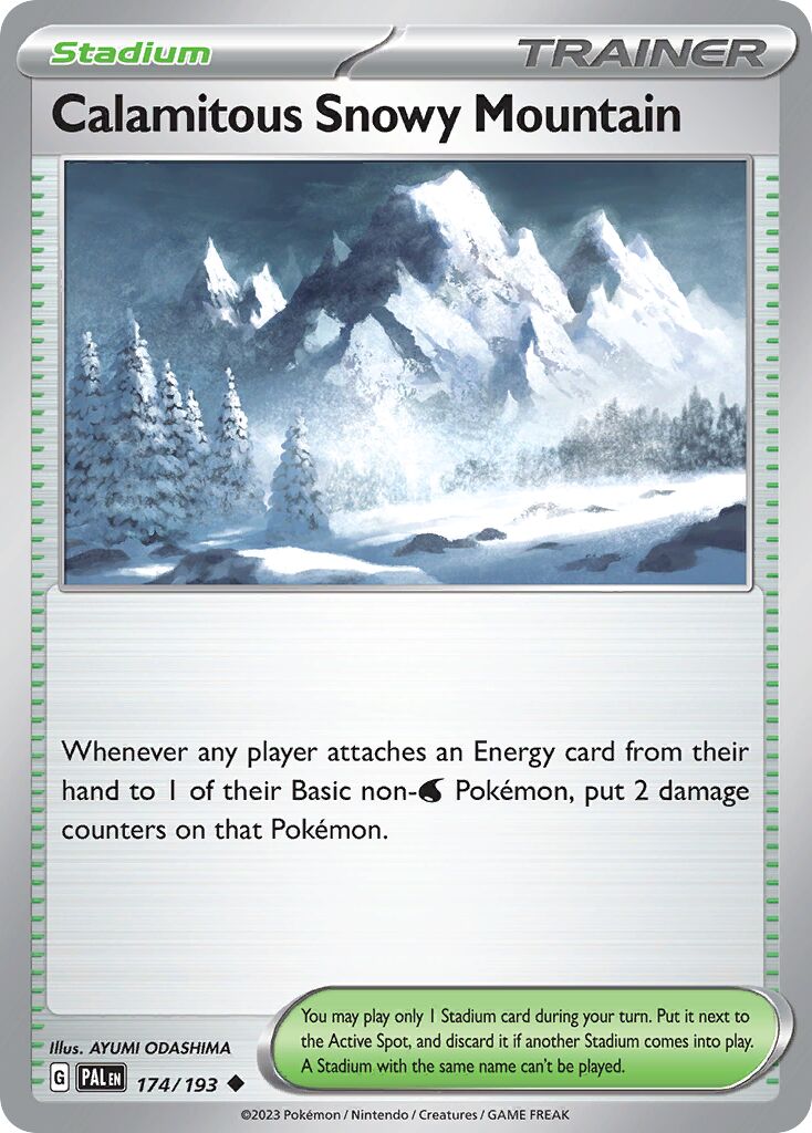 Calamitous Snowy Mountain 174/279 — Paldea Evolved (English Pokémon TCG card)
