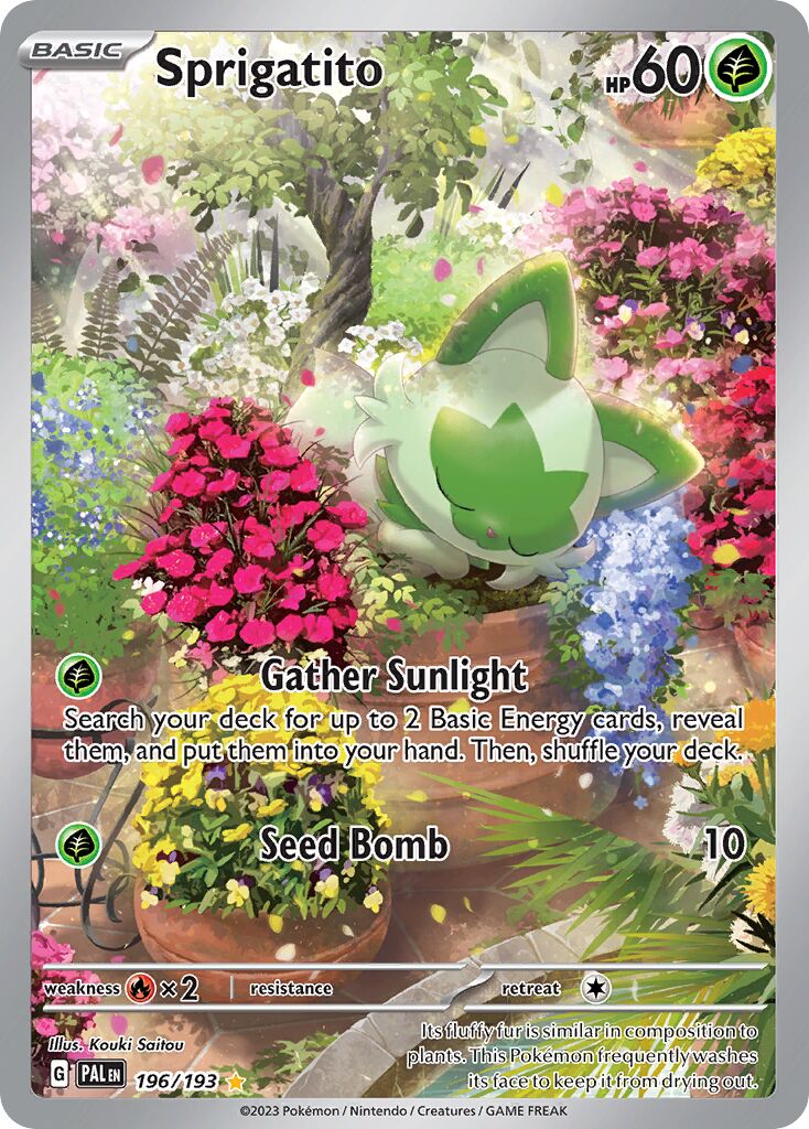 Sprigatito 196/279 — Paldea Evolved (English Pokémon TCG card)