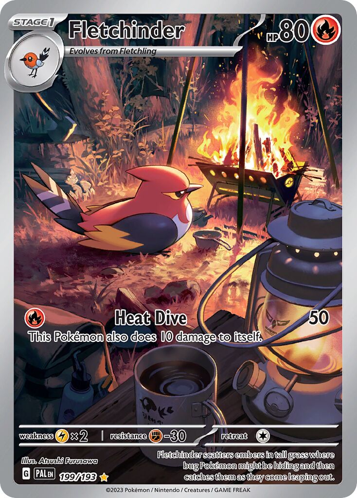 Fletchinder 199/279 — Paldea Evolved (English Pokémon TCG card)
