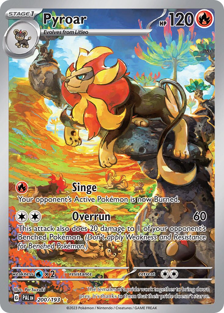 Pyroar 200/279 — Paldea Evolved (English Pokémon TCG card)