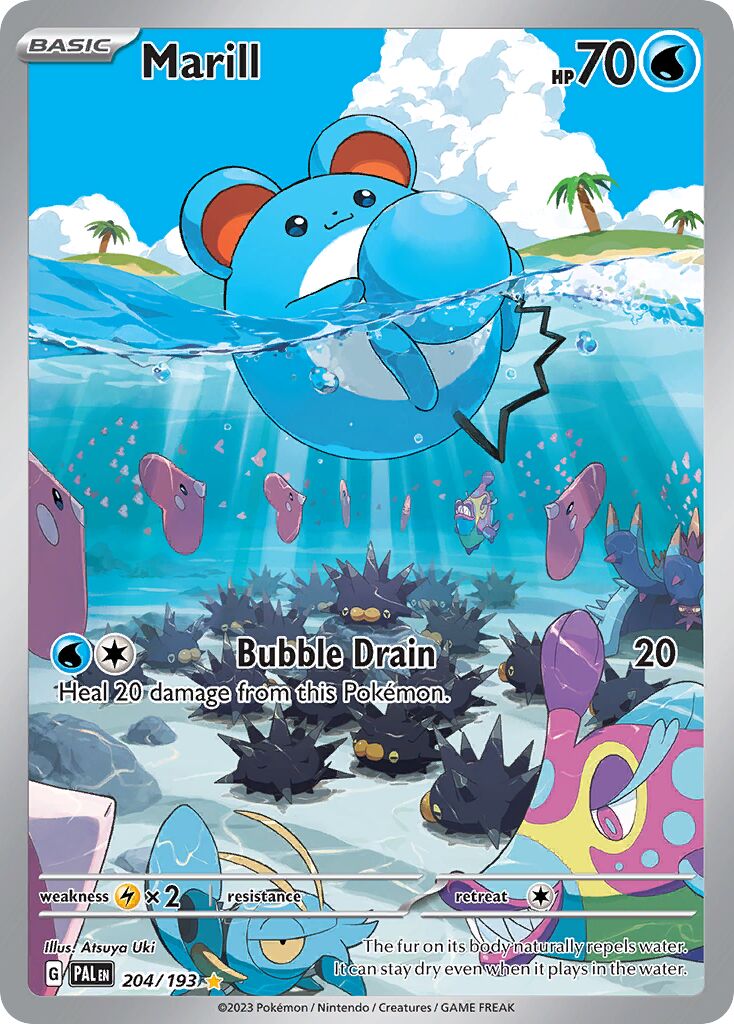 Marill 204/279 — Paldea Evolved (English Pokémon TCG card)