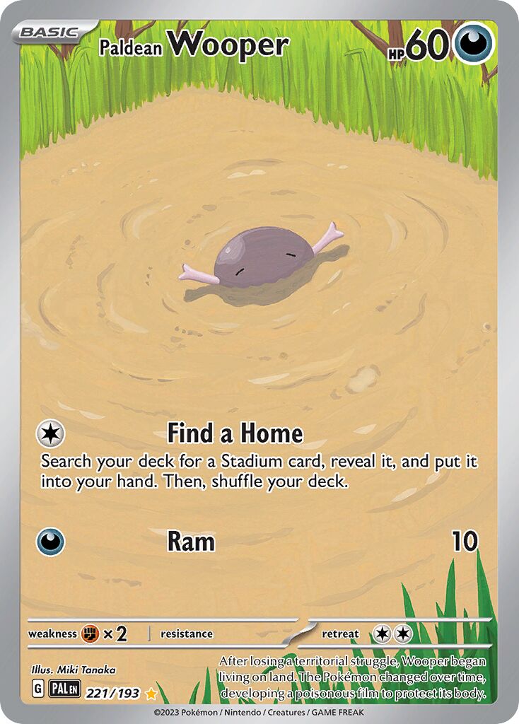 Paldean Wooper 221/279 — Paldea Evolved (English Pokémon TCG card)