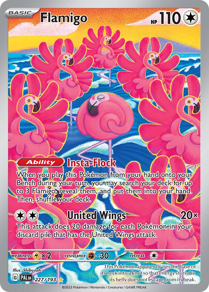 Flamigo 227/279 — Paldea Evolved (English Pokémon TCG card)