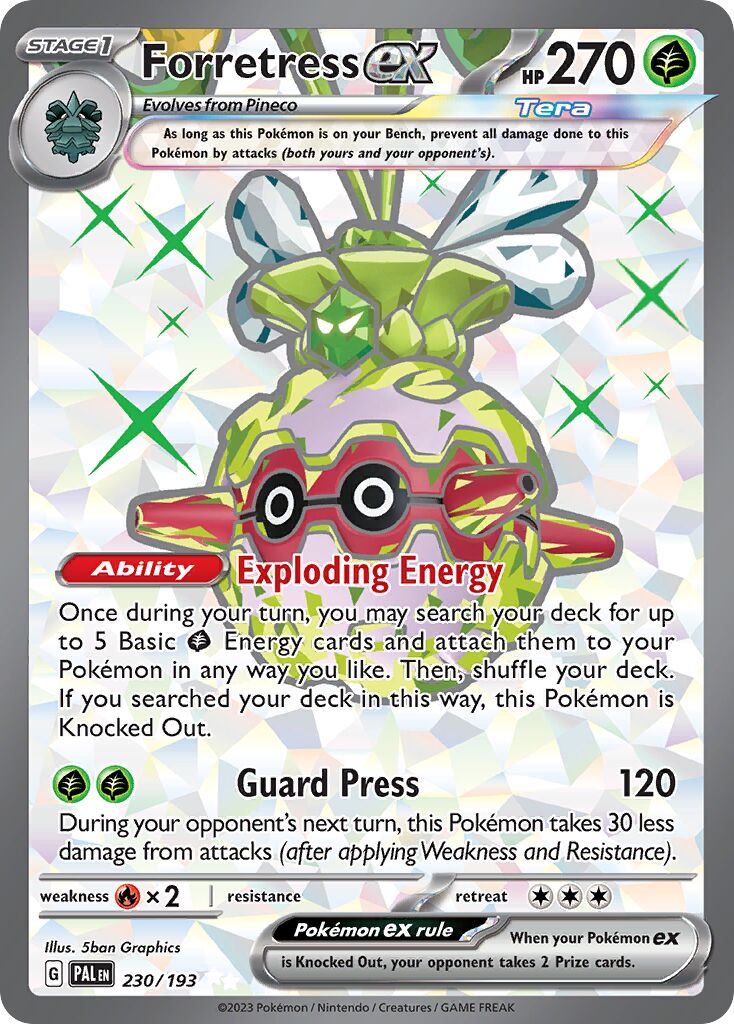 Forretress ex 230/279 — Paldea Evolved (English Pokémon TCG card)