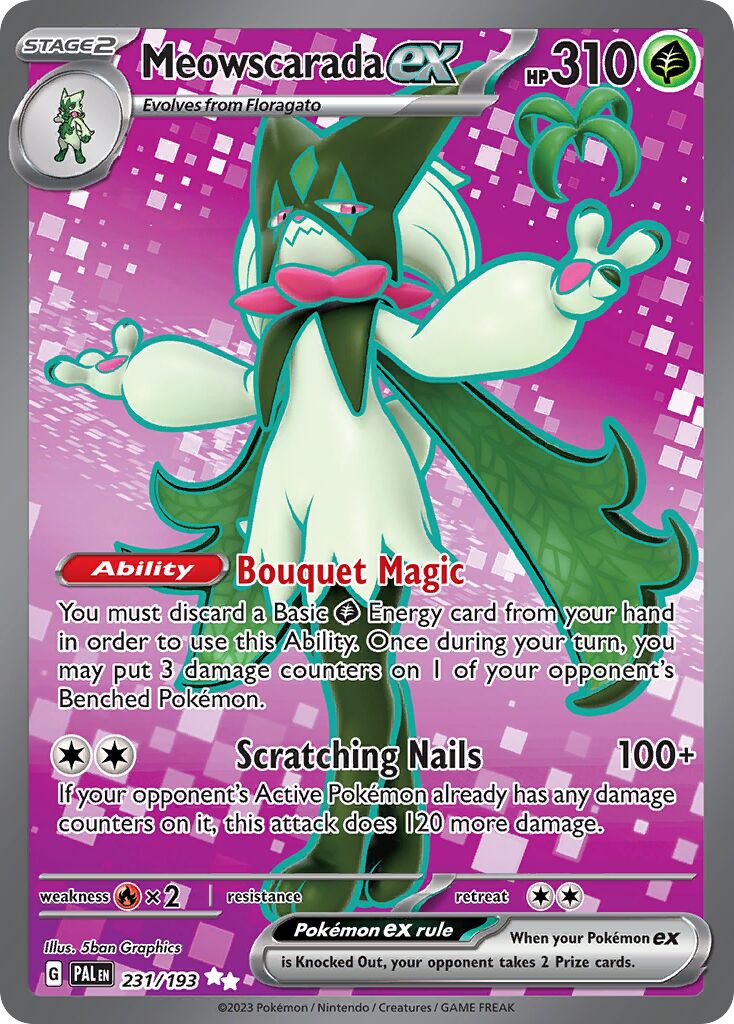 Meowscarada ex 231/279 — Paldea Evolved (English Pokémon TCG card)