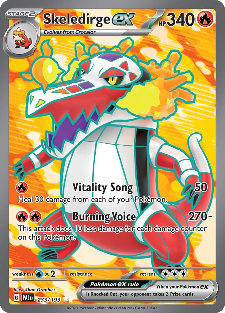 Skeledirge ex 233/279 — Paldea Evolved (English Pokémon TCG card)