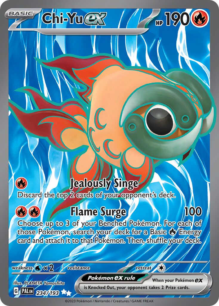 Chi-Yu ex 234/279 — Paldea Evolved (English Pokémon TCG card)