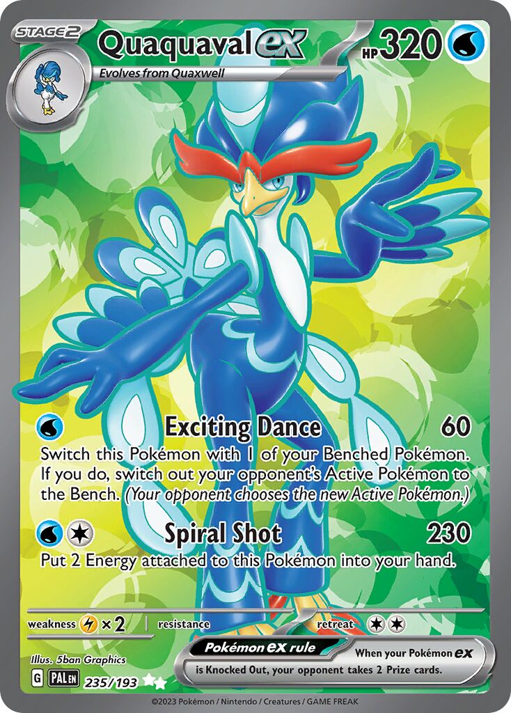 Quaquaval ex 235/279 — Paldea Evolved (English Pokémon TCG card)