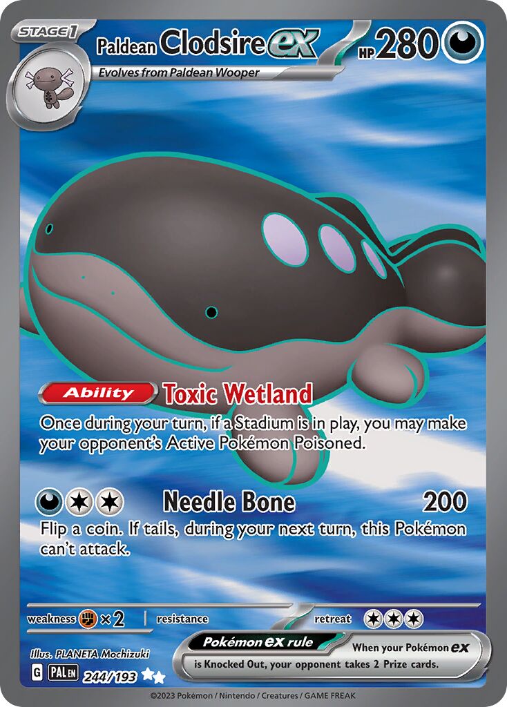 Paldean Clodsire ex 244/279 — Paldea Evolved (English Pokémon TCG card)