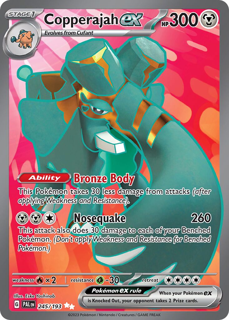 Copperajah ex 245/279 — Paldea Evolved (English Pokémon TCG card)