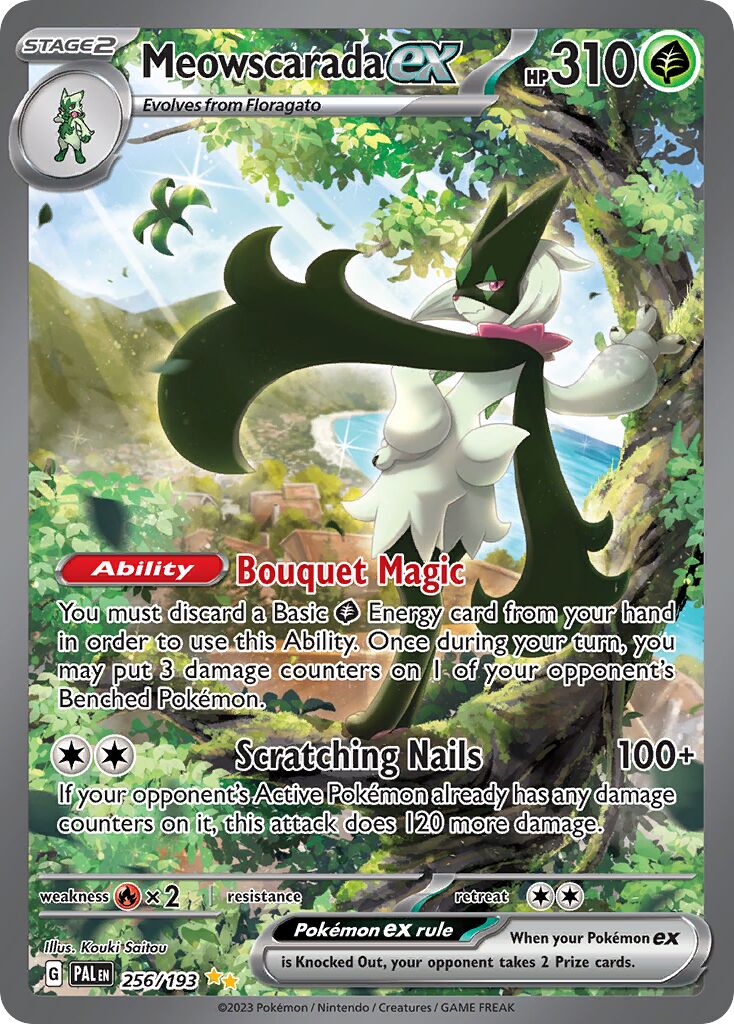 Meowscarada ex 256/279 — Paldea Evolved (English Pokémon TCG card)