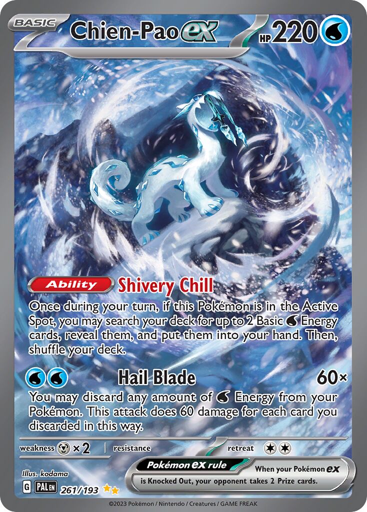 Chien-Pao ex 261/279 — Paldea Evolved (English Pokémon TCG card)
