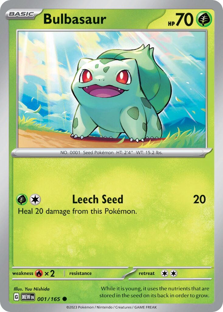 Bulbasaur 001/207 — 151 (English Pokémon TCG card)