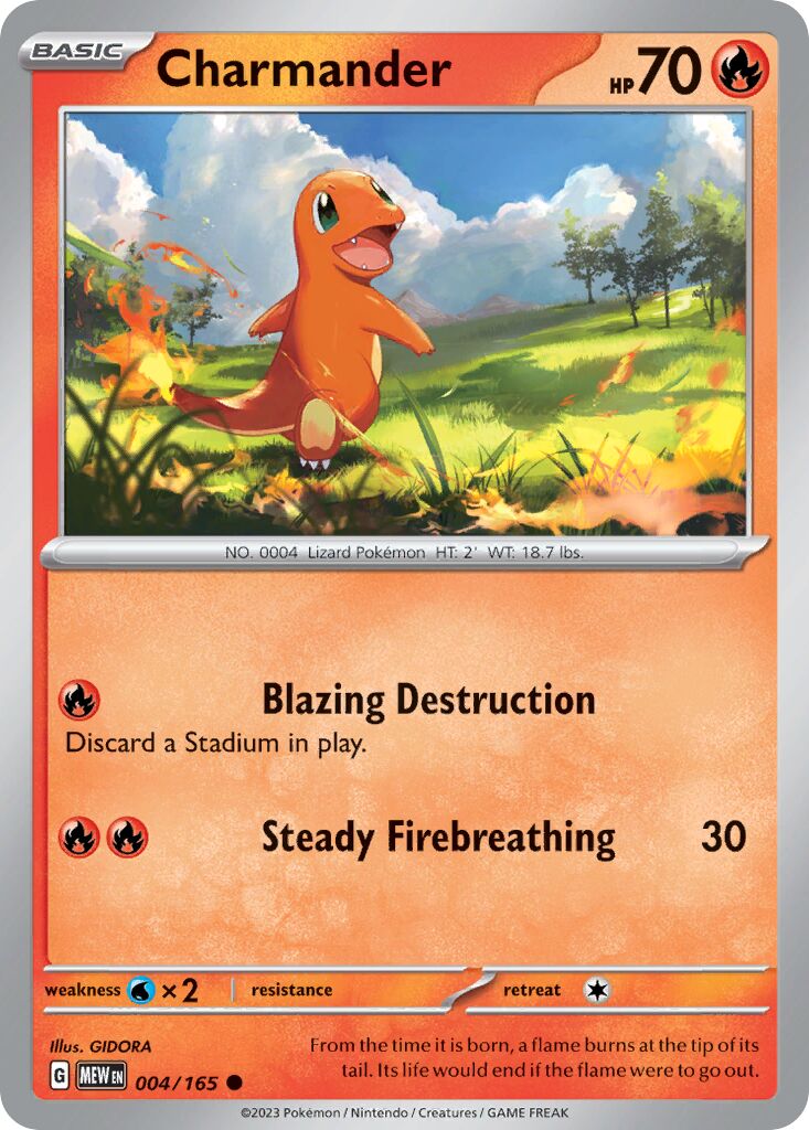 Charmander 004/207 — 151 (English Pokémon TCG card)