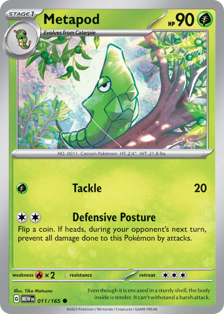 Metapod 011/207 — 151 (English Pokémon TCG card)