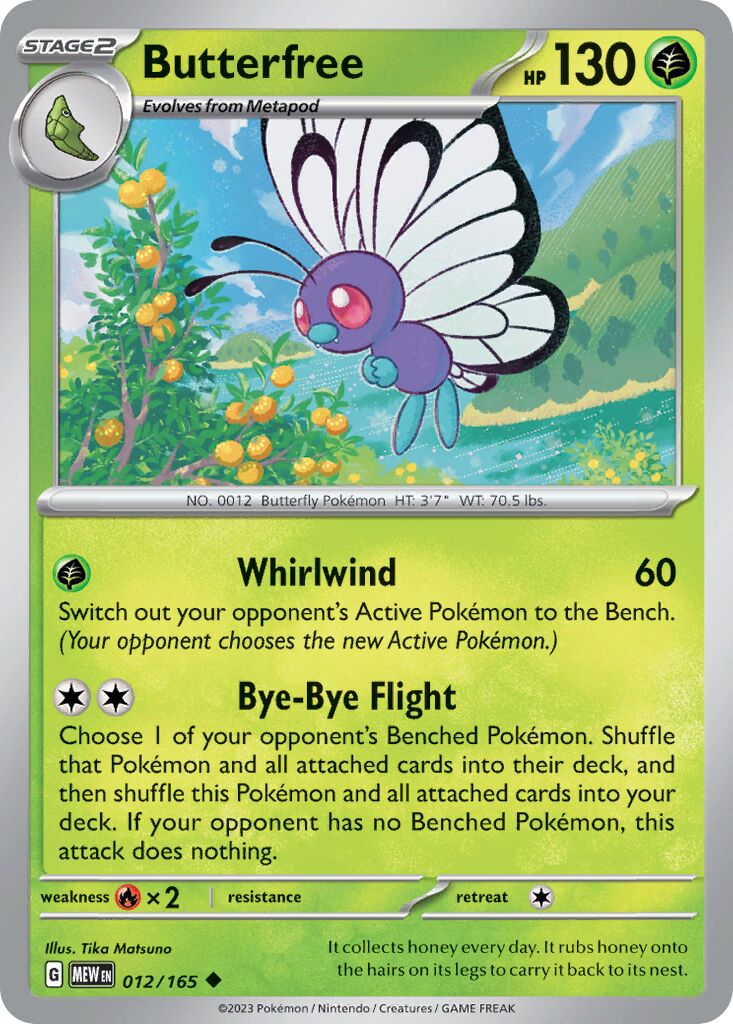 Butterfree 012/207 — 151 (English Pokémon TCG card)